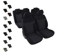 DBS - Car Seat Covers | Protective Covers - Car/Car - 5 Seats - Black + White - Universal - Non-Slip - Washable