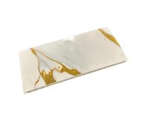 DBS Gold White Marble 10mm Sample Piece Bathroom PVC Cladding Wall Shower Panel Sample