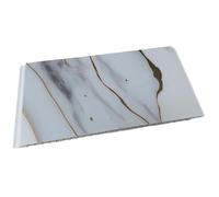 DBS Gold White Marble 8mm Sample Bathroom Wall Panels Shower Wet Wall PVC Ceiling Cladding Kitchen Sample