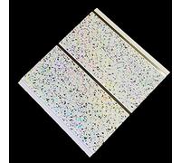 DBS Platinum White Sparkle Chrome 5mm Bathroom PVC Cladding Ceiling Shower Wet Wall (8 Pack)