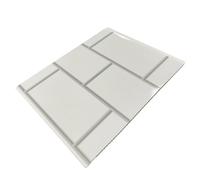 DBS White Metro Tile 5mm Sample Piece Bathroom PVC Cladding Wall Shower Panel Sample