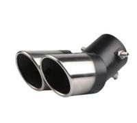 DBSKJMRFT Dual Exhaust Tip, for Jeep Compass 2017-2024 Twin Muffler Tailpipe Curved Car Tail Pipe Trim Stainless Steel Bolt On Back Box Deflector,A