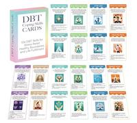 DBT Flashcards - 104 Dialectical Behavior Therapy Coping Skills Cards Mental Health Counseling Card Deck for Emotional Regulation, Stress Relief & Coping Tools - Therapy Games for Teens & Adults