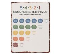 DBT Grounding Metal Sign 5 4 3 2 1 Coping Tool 8x12 Inch