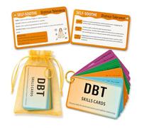 DBT Skills Coaching Cards with Guided Examples & Goals - 24 DBT Flashcards for Emotional Regulation, Stress Relief & Coping Skills Cards for Teens & Adults