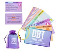 DBT Skills Coaching Cards with Guided Examples & Goals - 25 Flashcards for Emotional Regulation, Stress Relief & Coping Tools - for Teens & Adults