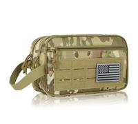 DBTAC Tactical Toiletry Bag for Men | Dry Wet Separate Hygiene Bag Compact Dopp Kit Mens Shaving Kit Travel shower Bag (CP)