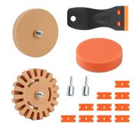 DBTW 14Pcs Eraser Wheel Decal Remover Set, 2 Types Rubber Eraser Wheel, 100/88mm Eraser Wheel, Adhesive Remover Wheel, Car Sticker Remover Kit, Decal Remover Tool Kit for Drilling Machines