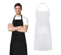 DBTW 2pcs Cooking Aprons with Pockets, Adjustable Bib Aprons for Couples