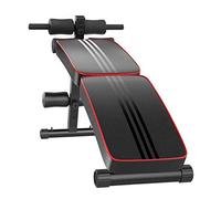 Dbtxwd Folding Sit Up Inclined Bench with Fitness Rods, for Abs Abdominal Bench Press Reverse Crunch Core Workout,Utility Bench, Home Gym Strength Training Fitness Equipment