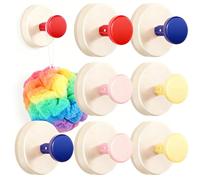 Dbuwqips 8-Piece Four-Colour Reusable and Removable Suction Cup Hook, No Drilling Required, Maximum Load Capacity 5 kg, Suction Cup, Suitable for Bathrooms, Living Rooms and Offices