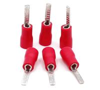 DBV C45 Terminal Blocks 100PCS, Pre-Insulated Switch Plug Connectors, Copper Wire Nose Cold Press Terminals Connector(DBV1.25-10 100 Pcs)