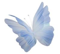 Dbvnnsy 20" Giant Realistic Silk Fake Butterflies for Crafts Wedding Photography DIY Butterfly Decorations Indoor Outdoor Garden Wall Decor, Blue