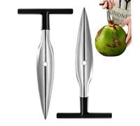Dbvnnsy 2PCS 6.4x3.2 Stainless Steel Coconut Opener Tool, Easy-to-Use Coconut Punch Tool for Young Thai Green Coconuts & Fresh Coconut Water