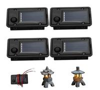 Dbvnnsy 4PCS Waterproof 1.6x2.8 Solar Light Replacement Tops, DIY LED Warm Lighting Solar Panel Covers for Garden Pathway & Outdoor Lights