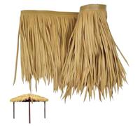 Dbvnnsy 9.84ft x 19.7in Hawaiian Grass Table Skirt, Cuttable Foldable Artificial Thatch Roofing for Tropical Beach Party, Luau Bar, Summer Table Decor (Style 1)