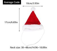 Dbvnnsy Christmas Pet Christmas Clothing, Santa Hat with Scarf Dog Christmas Outfit Puppy Christmas Costume Cat Outfit Set for Puppy Dog S