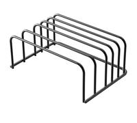 Dbvnnsy Cutting Cupboard Organiser, 5 Slots Stainless Steel Pan Lid Holder Stand Kitchen Cabinet Countertop Saving-Spacing Metal Chopping Board Holder for Cookie Sheet & Baking Sheet