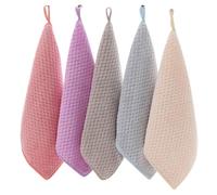 Dbvnnsy Hand Towels with Hanging Loops 5Pcs, 10"x10" Super Absorbent Quick-Dry Small Towels for Kitchen & Bathroom