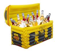 Dbvnnsy Inflatable Pirate Treasure Chest Cooler, 23.6"x11.8"x15" Large Capacity Party Drink Cooler, Fun Food & Beverage Storage for Pool, Beach, Camping, BBQ