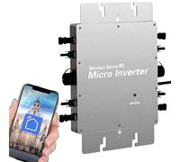 DBXMJWCMDT Solar Micro Inverter, Grid Tie 110V/220V Pure Sine Wave Inverter with MPPT, IP65 Waterproof, Self-Cooling, LCD Display, for Solar Panel Home & Commercial Systems 700W