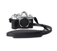 DBZZ E-M10 Mark IV Vintage Genuine Leather Camera Case，Half-Wrap Camera Protector For Olympus OM-D E-M10 Mark IV (Black set)