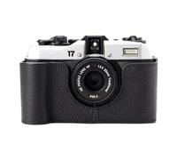 DBZZ for pentax 17 case Handmade Genuine Leather Camera Protective Half Camera case, for Pentax 17 (Black)