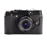 DBZZ Genuine Leather Retro Camera Case Half-Wrap For Fujifilm X10 X20-Black | Handcrafted Black Pebbled Leather Half Camera Cover For Fujifilm X10/X20, Vintage Style, For Daily & Outdoor Photography