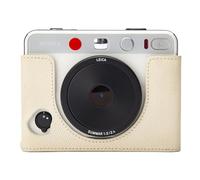 DBZZ Sofort 2 Case case Handmade Genuine Leather Camera Protective Half Camera case, for Laica Sofort 2 (Milky White - PalmSwell Texture)