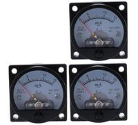 DC 0-100mA Ammeter SO-45 Round Analog Panel Meter Black DC0-10mA 1Pcs(150MA)