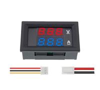 DC 0-100V 10A Digital Voltmeter Ammeter Dual Display Voltage Current Meter Panel Amp Volt Gauge 0.28" Red Blue LED