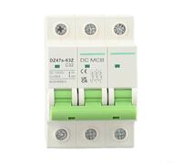 DC 1000V 3P Miniature Circuit Breaker For Renewable Energy Systems Solar Panel Installations Grid-Tied PV Applications(32A)