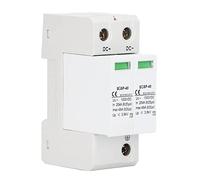 DC 1000V 40KA Protector Arrester, PV DC Protective Device for Photovoltaic Power System, White with Visible Status Window and 35mm Rail Mount (2P)