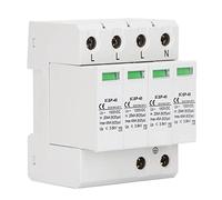 DC 1000V 40KA Protector Arrester, PV DC Protective Device for Photovoltaic Power System, White with Visible Status Window and 35mm Rail Mount (4P)