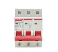 DC 1000V3P Solar Miniature Circuit Breaker Overload Protection Switch 6A~63A/80A 100A 125A Suitable for Photovoltaic System(6 Years)