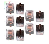 DC 12V 100A 5 Pins SPDT Clear Shell Green Light Car Automotive Relay 10pcs