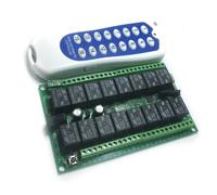 DC 12V 16-CH Wireless RF Remote Control Switch Kit Up to 100M Signal Range Built-in Learning Code for Garage Doors
