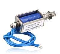DC 12V 1A 10mm Push Pull Type Solenoid Electromagnet Open Frame Type Linear Motion 600g Push Pull Type Open Frame ZYE1-0530