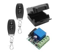 DC 12V 1CH RF Relay, 433 mhz Universal Wireless Remote Control Switch, Relay Receivers with Transmitters 433Mhz EV1527 Learning Code Remote Control Switch (1 Relay and 2 Transmitters)