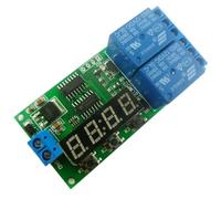 DC 12V 2 Multifunction Delay Timer Module Delay Relay Controller Motor Reverse Cycle Loop Timers Interlock Switch Board