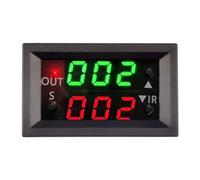 DC 12V 24V 10A 20A dual display time relay module Mini LED digital delay relay timing delay cycle time control switch(12V Black)