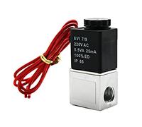 DC 12V 24V 110V 220V Electric Solenoid Valve 1/4 Quot; 1/8 Quot; 2 Way Normally Closed Direct-Acting Pneumatic Valves for Water Air Gas 1Pcs(Ac 110v,0.25 Inch)