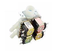 DC 12V/24V/220V G3/4" 1 In 4 Out Plastic Electromagnetic Valve Normally Closed Water Drain Valve Electric Water Inlet Solenoid(DC 12V)