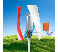 DC 12V 24V 48V Wind Turbine Generator Kit,20000W Portable Vertical Helix Wind Power Turbine Generator Kit w/ 3 Blades for Boats,Gazebos,Cabins Or Mobile Houses,ther Energy Supplies(Colorful,48V)