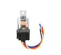 DC 12V 24V 80A Automotive Relay 4Pin 5Pin Dual Contact Copper Pin with Socket Waterproof Relay Module(12V 5PIN)