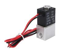 DC 12V 24V AC 110V 220V 1/4" 1/8" Micro Solenoid Valve Normally Closed Valve Mini Stainless Steel Direct-Acting Pneumatic Valves(DC 24V,1/4")