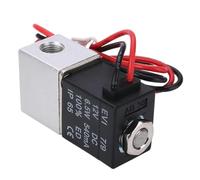 DC 12V 24V AC 110V 220V 1/4" 1/8" Stainless Steel Micro Solenoid Valve Normally Closed N/C Type Direct-Acting Pneumatic Valves(1/8",DC 12V)