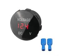 DC 12V 24V Digital LED Voltmeter Meter with Waterproof Design for Use in Boats, Cars, Motorcycles, and tional Vehicles (Red)