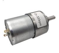 DC 12V 24V Geared Motor Low Speed 12RPM To High Speed 1600RPM Adjustable Speed And Reversible Metal Gearbox Diameter 37MM(12v 37rpm 22kg.cm)