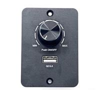 DC 12V 24V LED Dimmer For PWM Dimming Switch with USB Fast Charging, Supports Up to 5A Current, Flicker and Silent Operation for RV and Boat Lighting